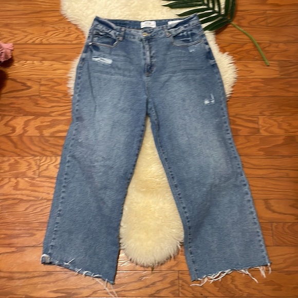 Cotton:On Wide Legged Cropped Jean/ Medium Wash Denim/ Size 10 - Picture 2 of 9